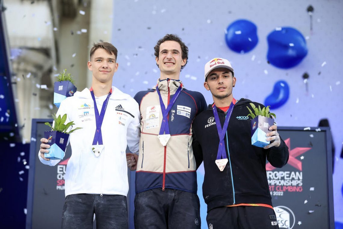 Luka Potočar v prvem finalu olimpijske kombinacije športnega plezanja