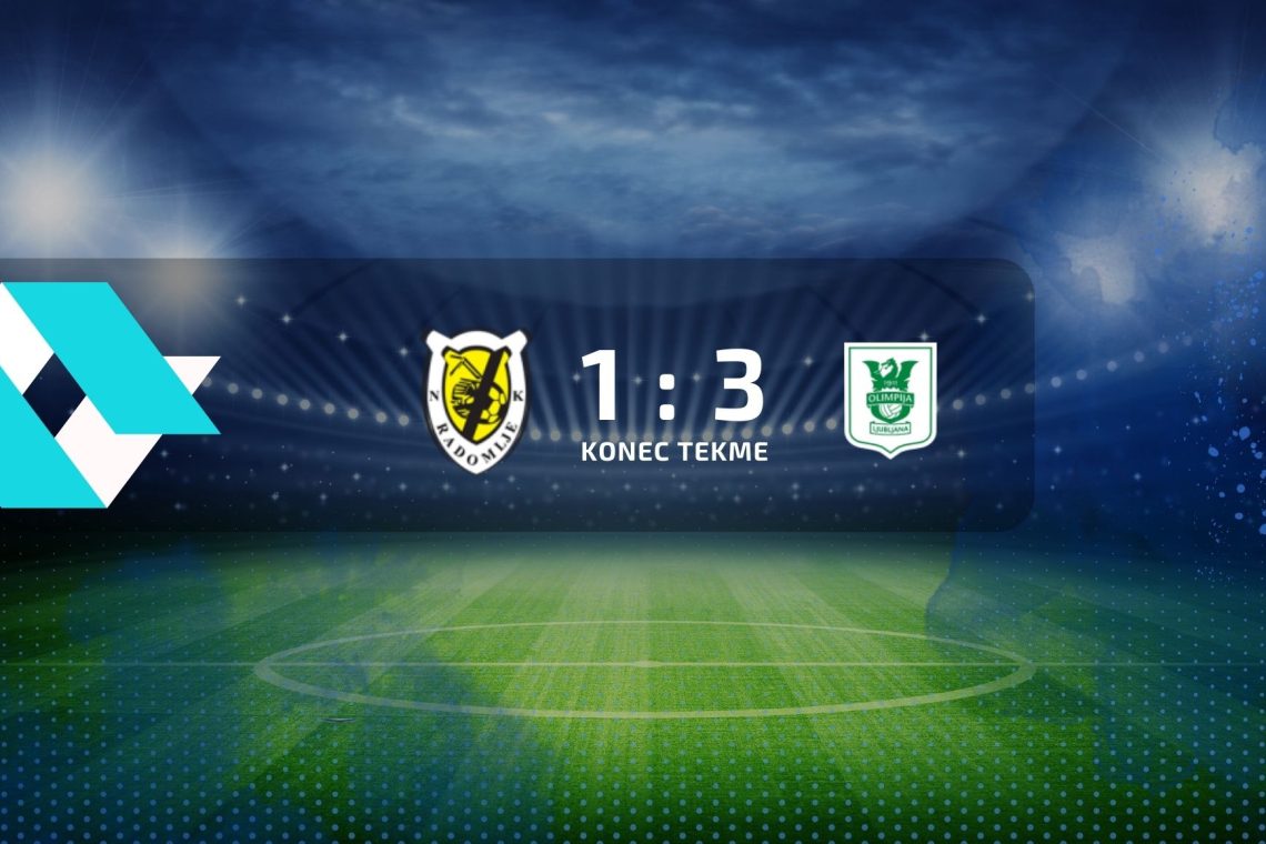 Nogometaši Kalcerja Radomelj so izgubili proti Olimpiji z 1:3