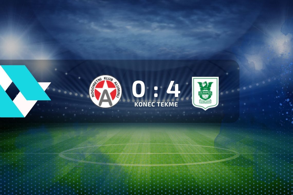 Nogometaši Aluminija so izgubili proti Olimpiji z 0:4