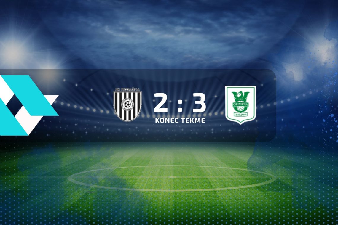 Nogometaši Rogaške so izgubili proti Olimpiji z 2:3