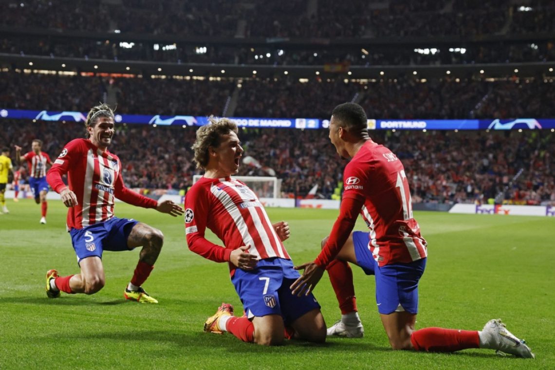 Po dveh preobratih zmaga Barce, Oblakov Atletico tesno premagal Borussio