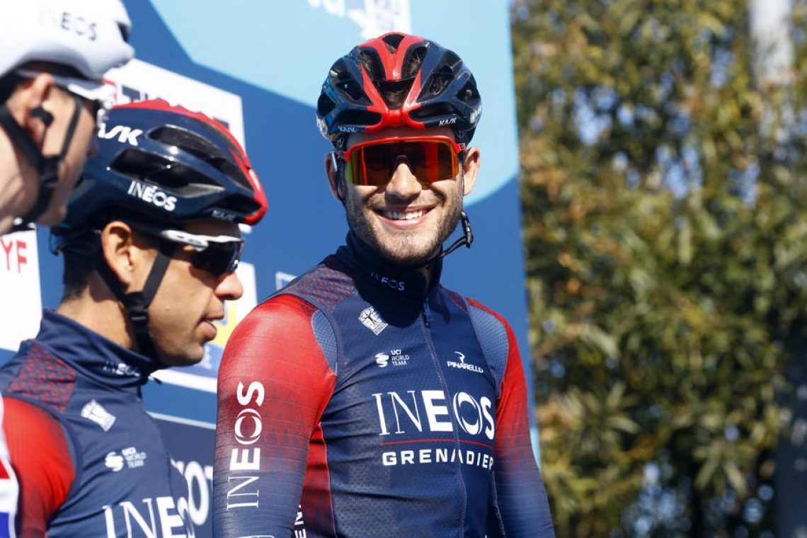 Van Aert tesno zaostal za Ganno, Roglič tretji v skupnem seštevku