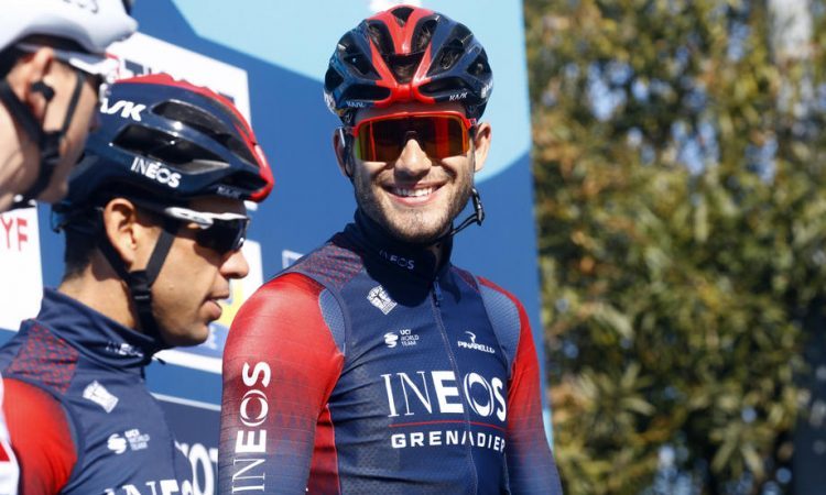 Van Aert tesno zaostal za Ganno, Roglič tretji v skupnem seštevku