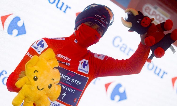 Vine zmagovalec šeste etape Vuelte, Roglič peti, v rdečem Evenepoel