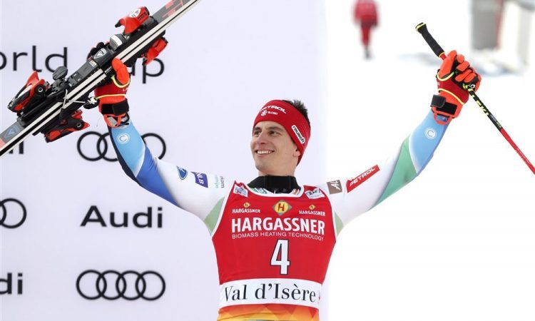Žan Kranjec po odlični prvi vožnji v Alta Badii na koncu peti