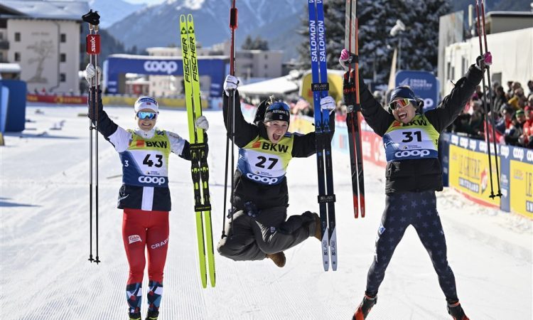 Jessie Diggins zmagala na 20 km v Davosu, Anja Mandeljc 21.