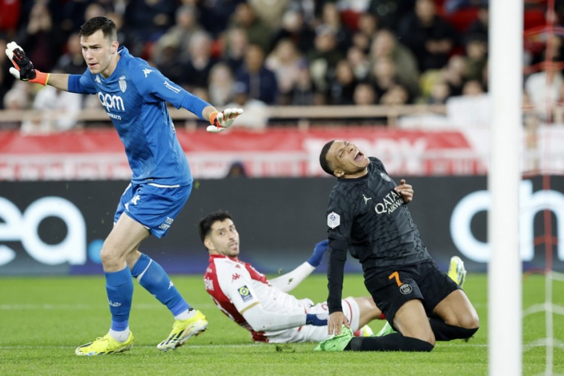 Monaco in PSG brez zmagovalca