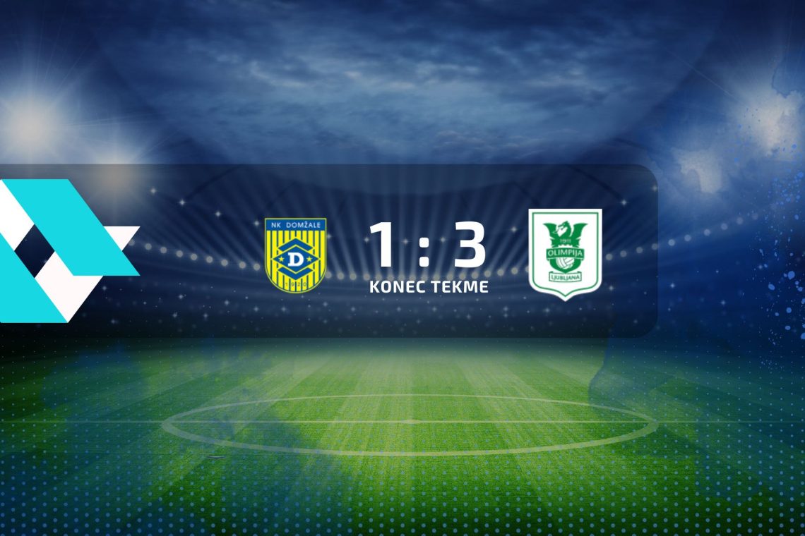 Nogometaši Domžal so izgubili proti Olimpiji z 1:3