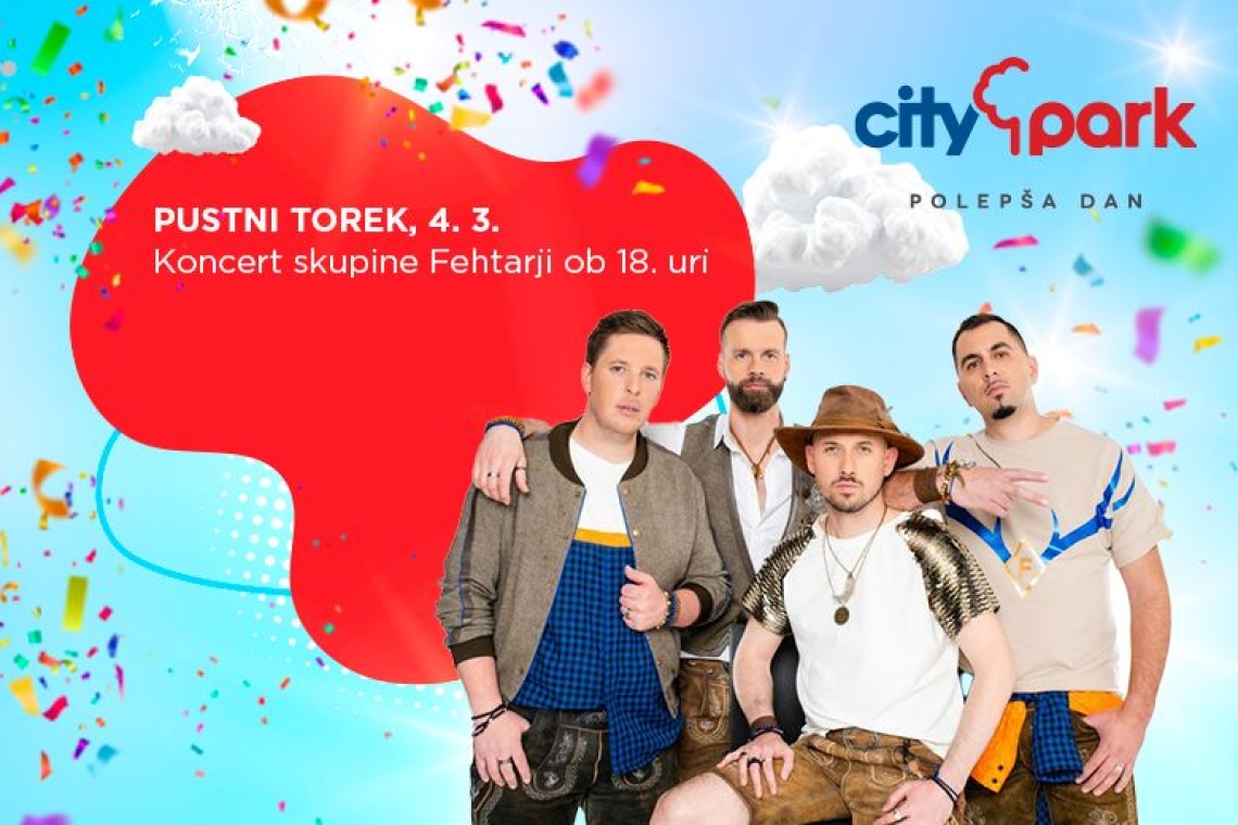 Veliko pustno rajanje v Cityparku s Fehtarji